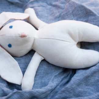 handmade plastic free bunny doll